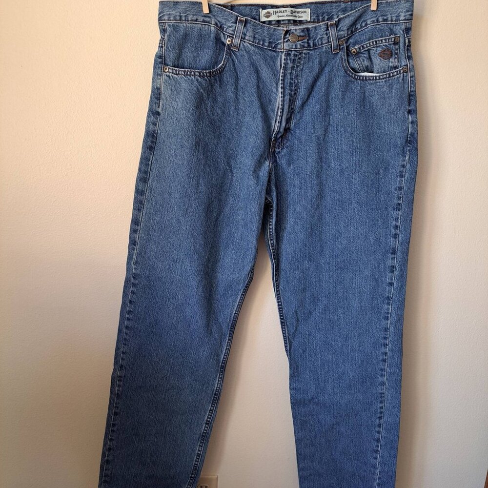 Harley Davidson Mens Denim Jeans Size 38 34